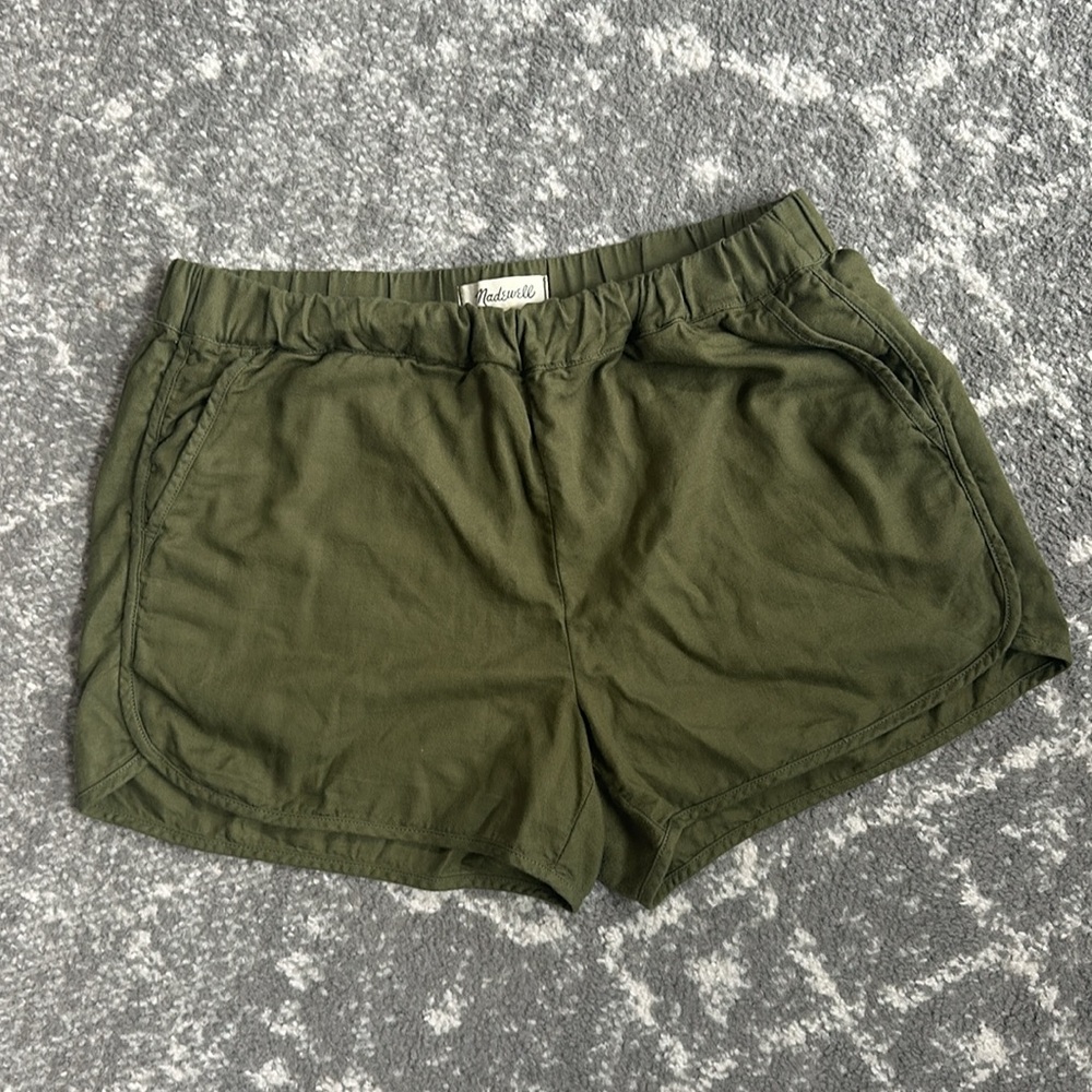 Madewell Olive Green Women's Pull on Shorts - Picture 5 of 12